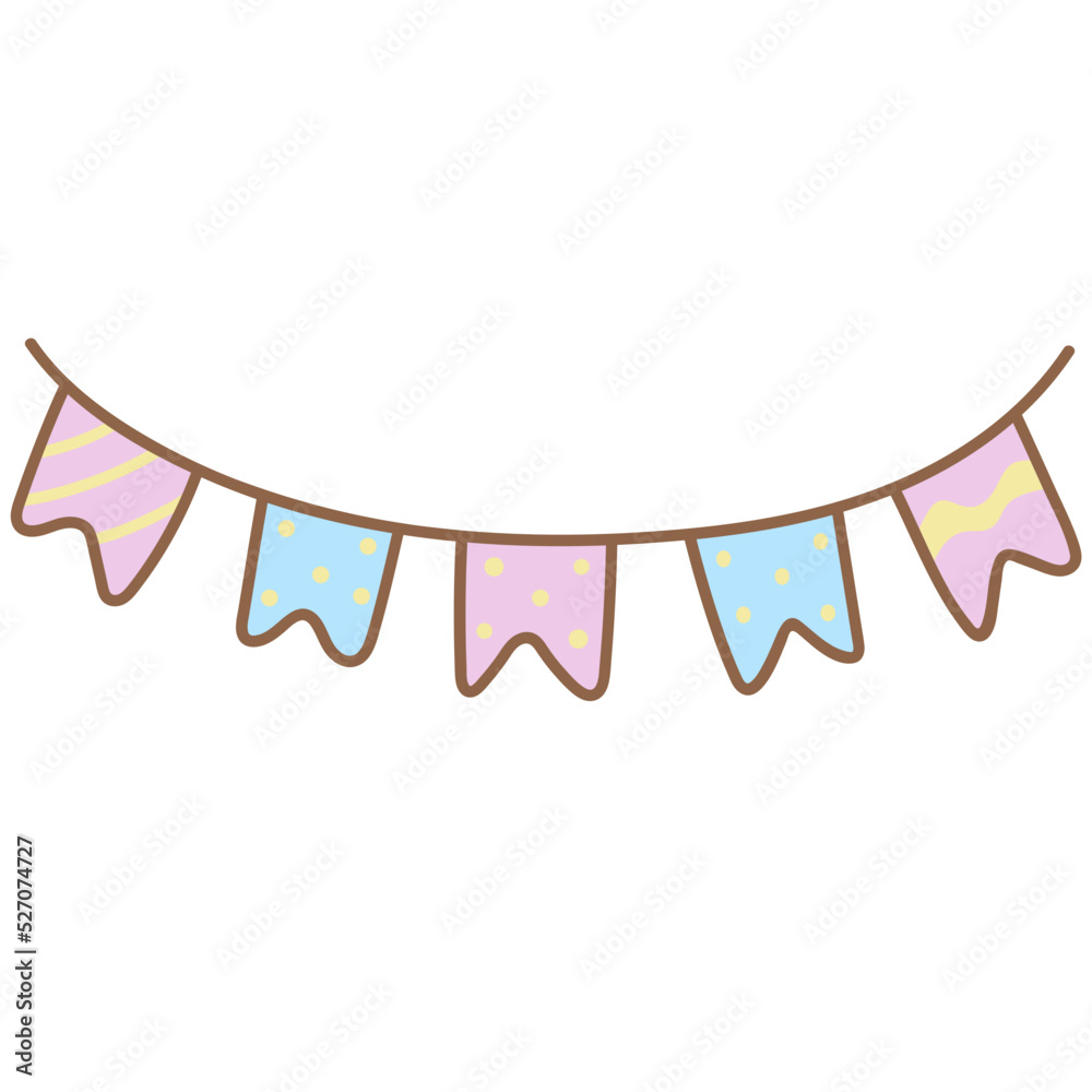 Party Flag Element Illustration