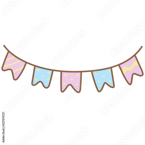 Party Flag Element Illustration