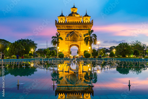Patuxai Victory Monument of Vientiane, Laos