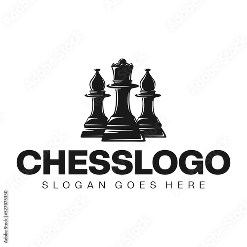 Vintage classic badge emblem chess logo
