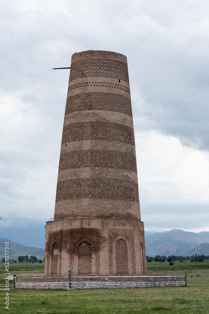 Close up shot of the ancient Burana Tower near Tokmok in Kyrgyzstan. Close up shot of the ancient Burana Tower near Tokmok in Kyrgyzstan.