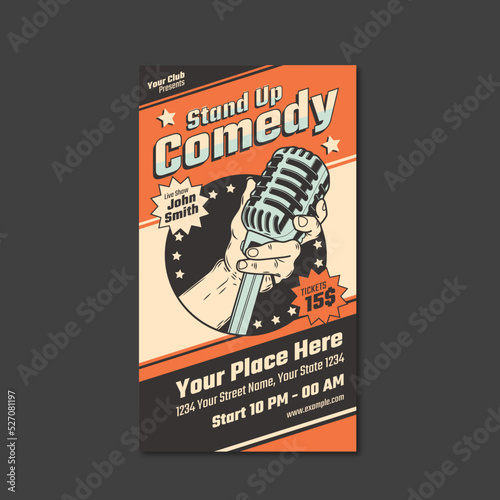 Stand Up Comedy instagram story template