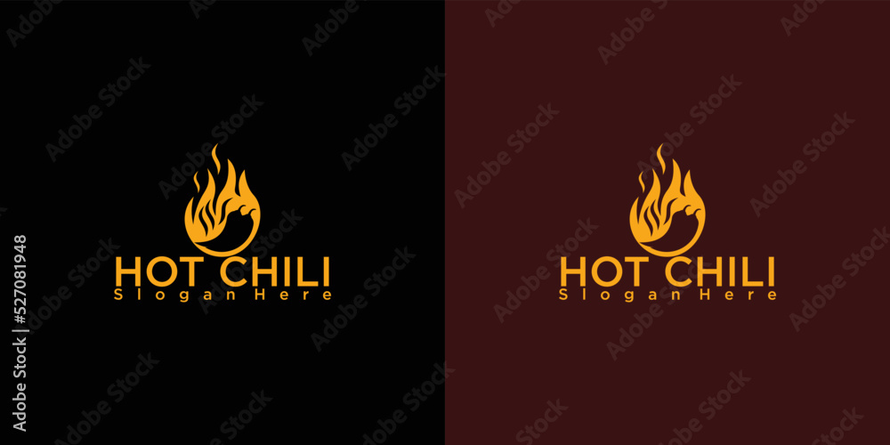 Hot chili logo design with latest modern style Hot chili logo design with latest modern style
