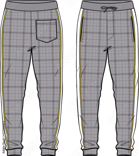 MEN AND BOYS WEAR TRACK JOGGERS AND TROUSERS VECTOR SKETCH