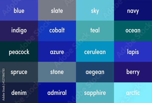 Unique Color Names for Blue