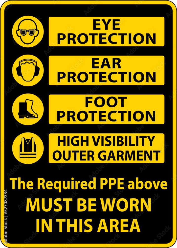 PPE Must Be Worn In This Area Sign