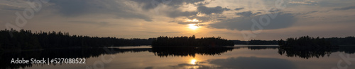 sunset panorama with clouds