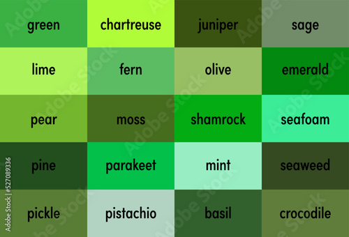 Funky Color Names for Green