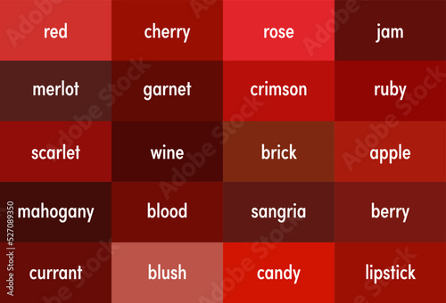 Unique Color Names for Red