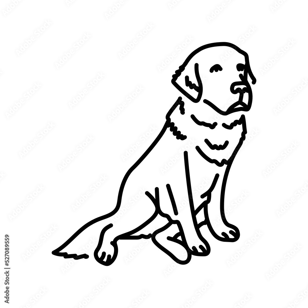 Dog is bad feeling color line icon. First Symptom of the disease. Dog is bad feeling color line icon. First Symptom of the disease.