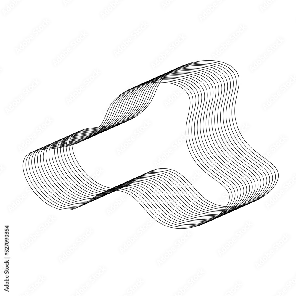 Monoline Abstract Shape Monoline Abstract Shape