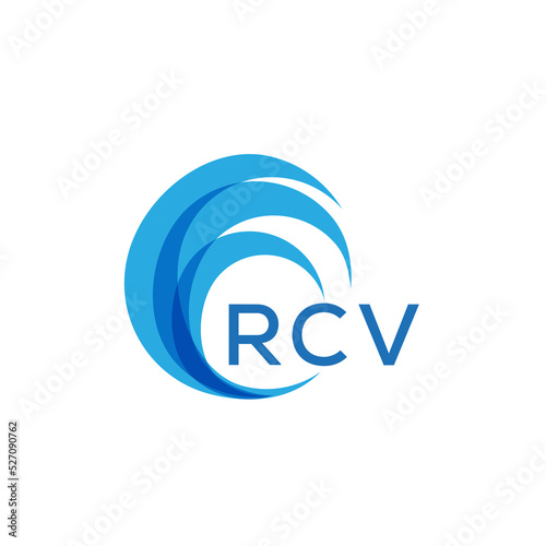 RCV letter logo. RCV blue image on white background. RCV Monogram logo design for entrepreneur and business. RCV best icon.
 photo