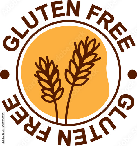 Vector icon gluten free. Logo with ears for a label