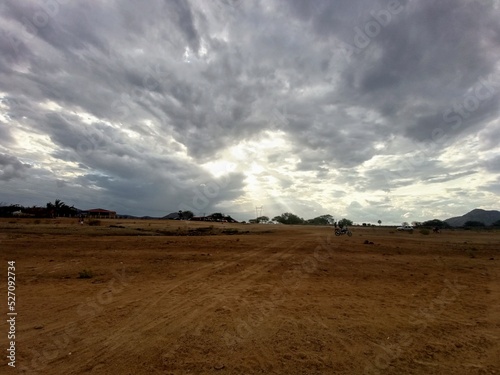 clouds over the field