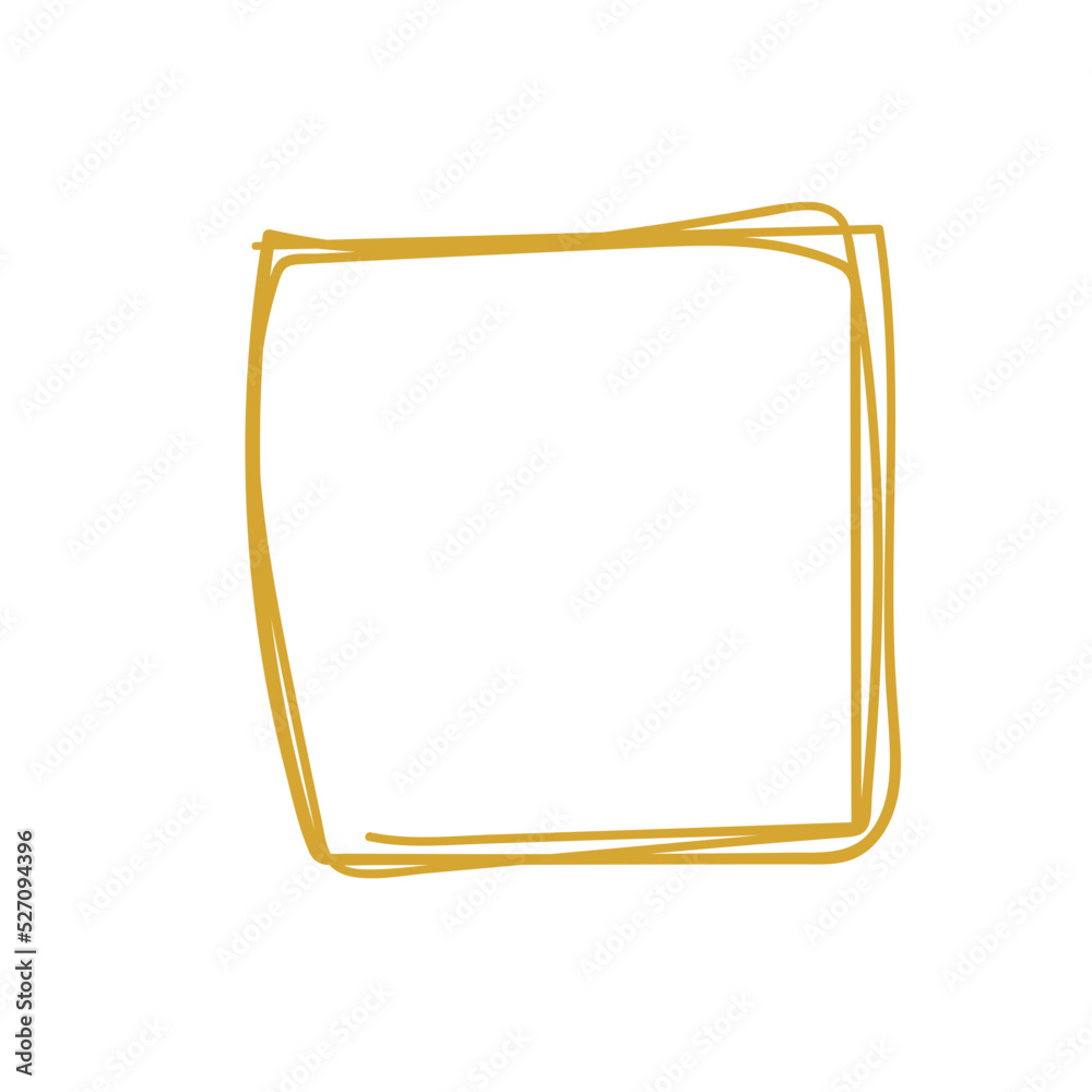 hand drawn scribble rectangle frame