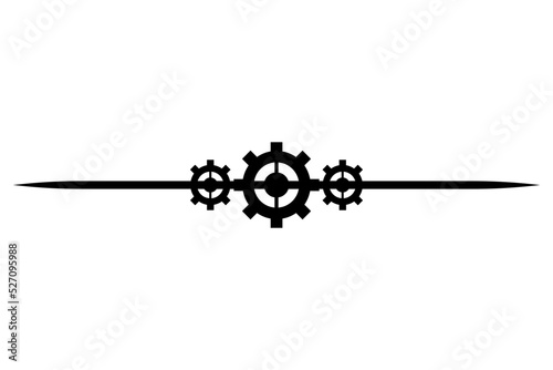 gears decorative line ornament
