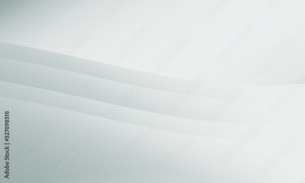 Obraz premium Gray and white gradient background. Wavy white background vector illustration