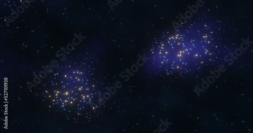 Nebula background. Galaxy in the universe. 3d rendering. 