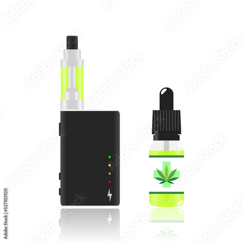 Electronic cigarettes. Modern devices for vaping. Hipster equipment for smoking