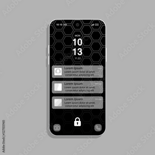 Notification Boxes Smartphone Warning or Message Interface Illustration