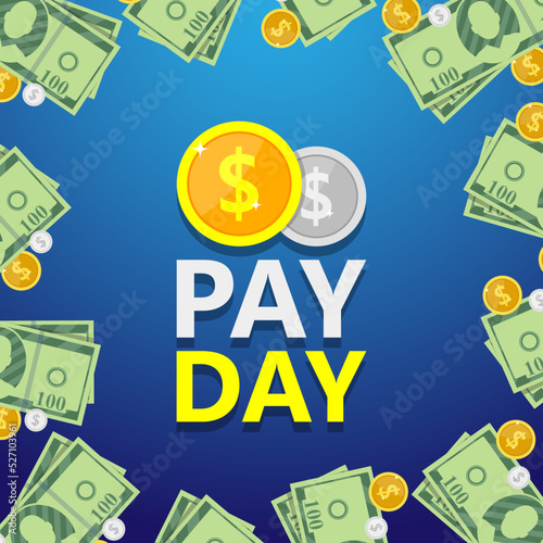 Payday loans monthly salary Illustration Vector