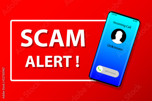 Incoming call Unknown caller illustration
