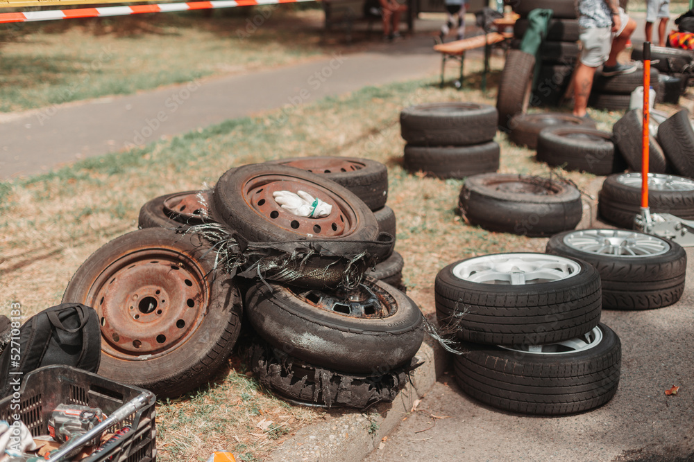 tires in a row tires in a row