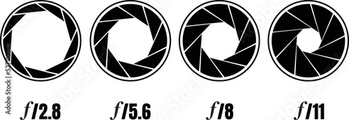 Photography Camera Fstop Silhouette, Aperture opening clipart