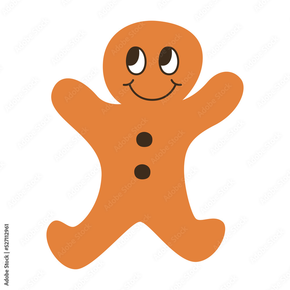 Holiday gingerbread man cookie icon. Holiday gingerbread man cookie icon.