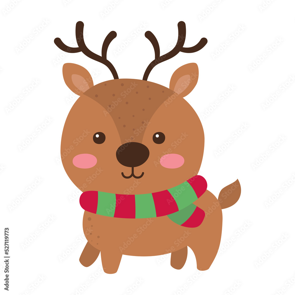 cute cartoon reindeer. cute cartoon reindeer.