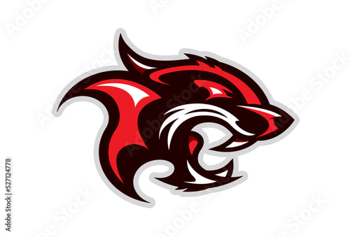 Wallpaper Mural Logo of a aggressive dog werewolf panther cat for a sport or egames team Torontodigital.ca