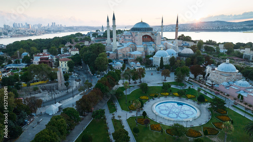 Istanbul Turkey Hagia Sophia aerial drone © Matyas Pongracz