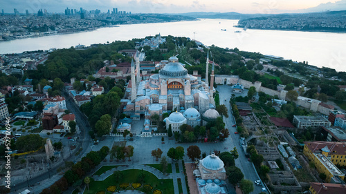 Фотография Istanbul Turkey Hagia Sophia aerial drone