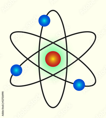 Atom icon. Atom vector symbol illustration