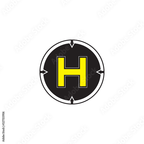 Helipad vector icon