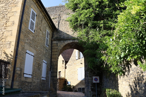 Rue typique, ville Sarlat La Caneda, département de la Dordogne, France