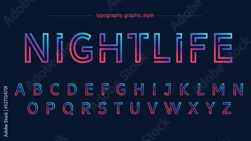 Photo Editable colorful text nightlife in the dark background