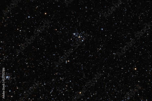 Messier 103 (also known as M103, or NGC 581) is an open cluster where a few hundred, mainly very faint, stars figure in Cassiopeia.