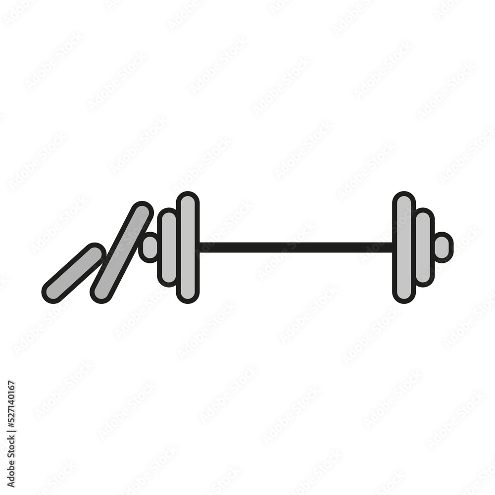 Barbell icon for lifestyle design. Healthy lifestyle. Vector illustration. Stock image. Barbell icon for lifestyle design. Healthy lifestyle. Vector illustration. Stock image.