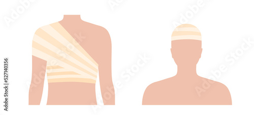 shoulder and head bandage