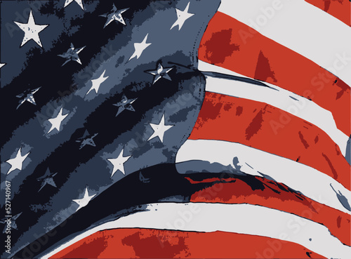 vector worn old vintage American flag patriotic backdrop America symbol faded background