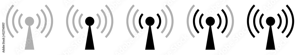 Wi-Fi Icon set symbol. Wireless and wifi icon or wi-fi icon sign for remote internet access. Network wifi business concept. Vector illustration. Wi-Fi Icon set symbol. Wireless and wifi icon or wi-fi icon sign for remote internet access. Network wifi business concept. Vector illustration.