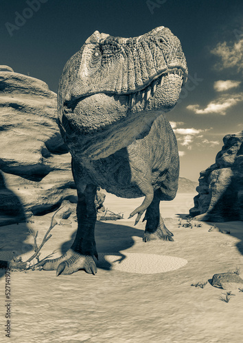 t rex the strongest dinosaur nice view in the desert © DM7