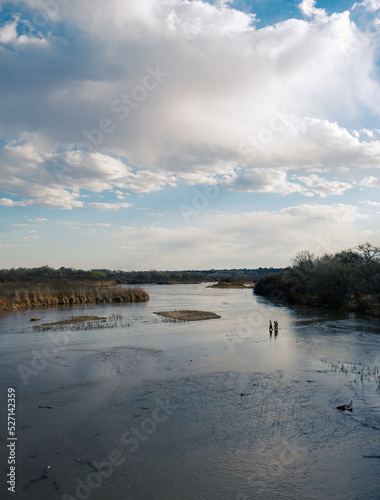 clouds over the river