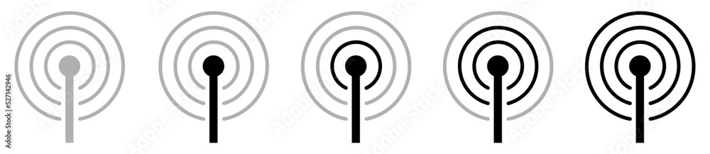 Wi-Fi Icon set symbol. Wireless and wifi icon or wi-fi icon sign for remote internet access. Network wifi business concept. Vector illustration. Wi-Fi Icon set symbol. Wireless and wifi icon or wi-fi icon sign for remote internet access. Network wifi business concept. Vector illustration.