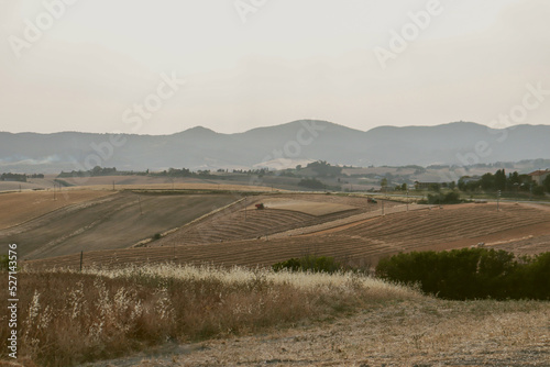 landscape in the morning in touscany