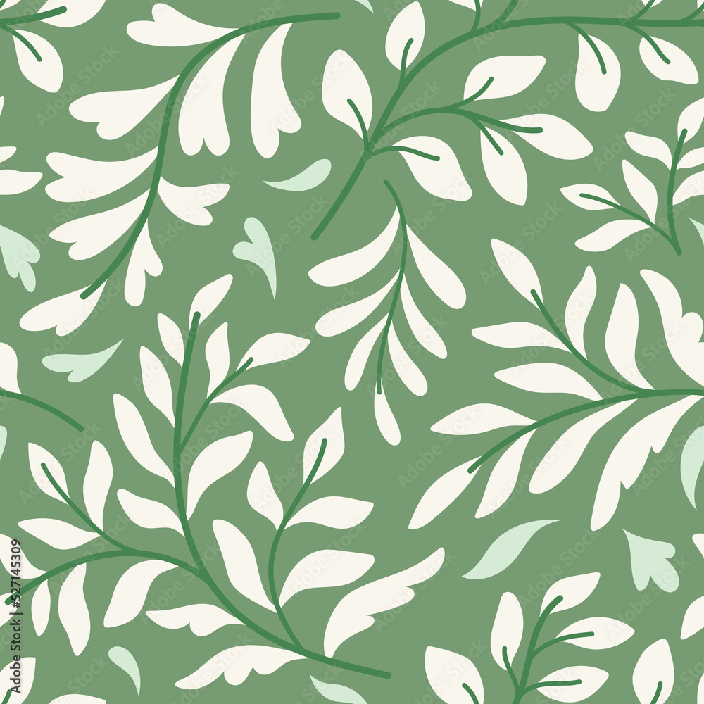 Vector hand drawn leaves seamless pattern. Abstract trendy floral background. Repeatable texture. Vector hand drawn leaves seamless pattern. Abstract trendy floral background. Repeatable texture.