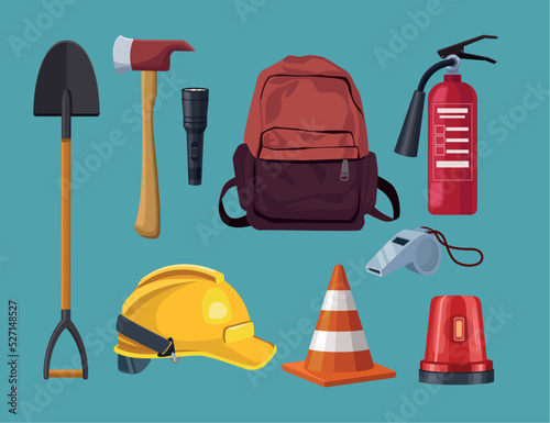 eight emergency service icons