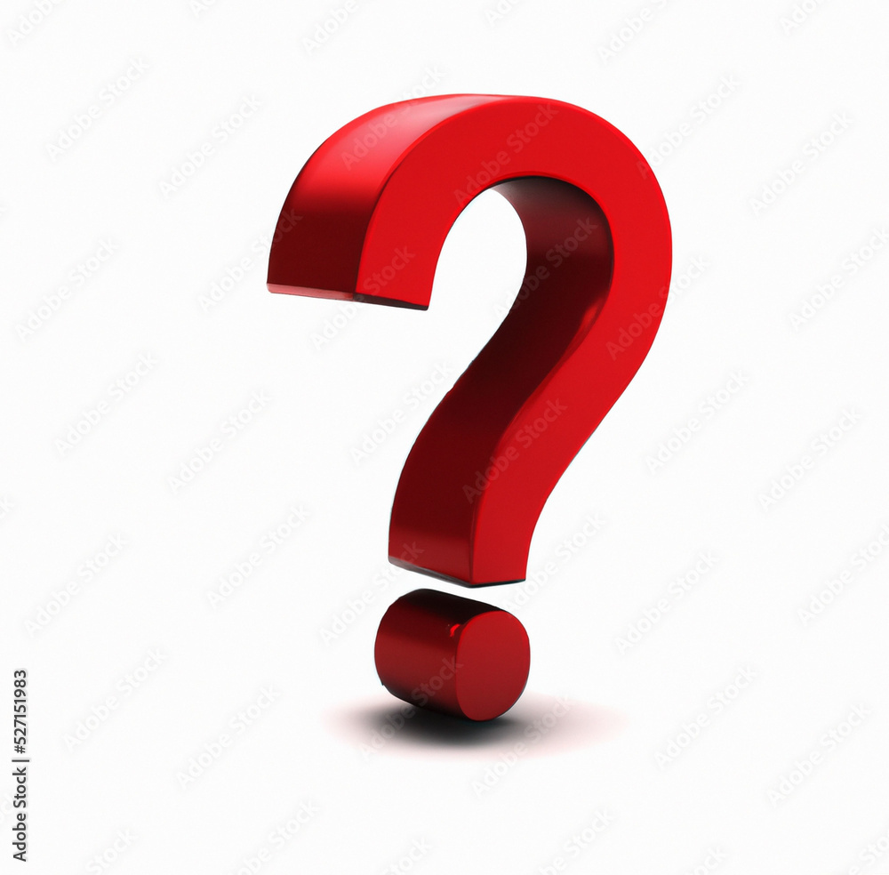 Red question mark 3d Red question mark 3d
