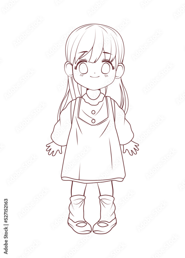 little cute girl anime style little cute girl anime style